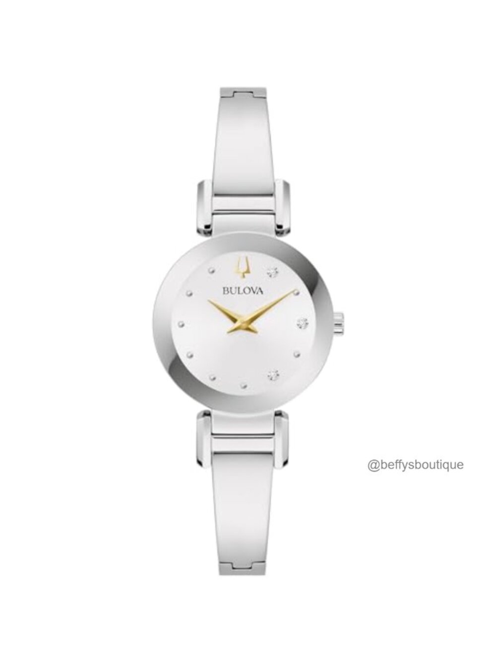 Marc Anthony Ladies Modern Diamond Stainless Steel Bangle Watch